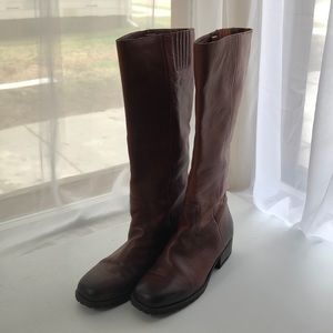 Lucky Brand Brown Leather Riding Boots